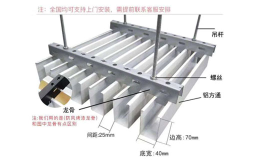 透氣鋁方通結構
